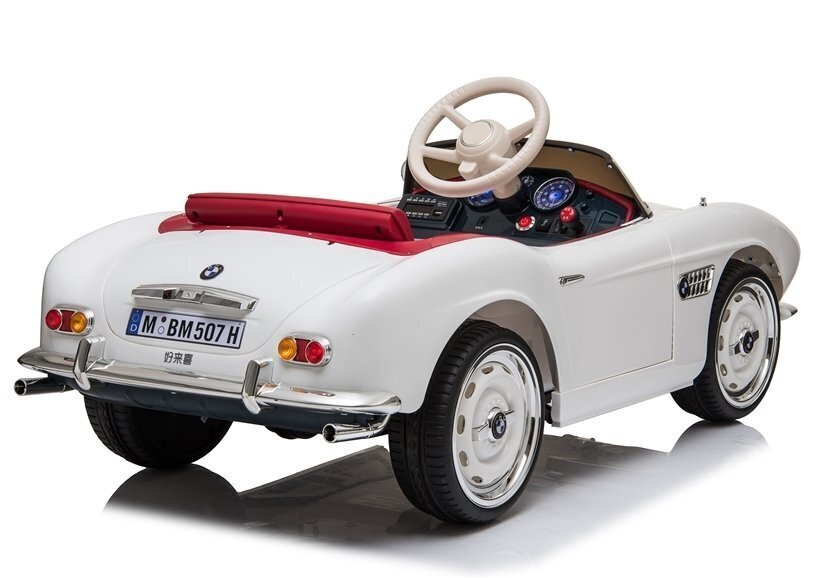 elektromobilisvaikamsbmwretrobaltaspigiaureference belsilt Elektromobilis vaikams BMW Retro stilingas ir saugus žaislas