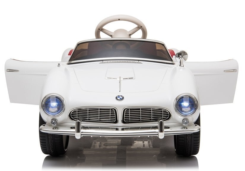 elektromobilisvaikamsbmwretrobaltaspirktireference belsilt Elektromobilis vaikams BMW Retro stilingas ir saugus žaislas