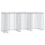 Gabiono siena šiukšlių konteineriui vidaXL 270x91x120 cm