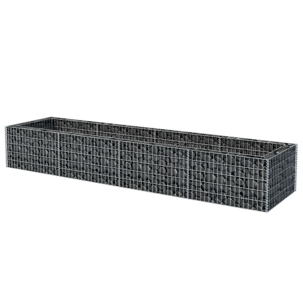 gabionovazonasplienas360x90x50cmade4dinternetureference  belsilt Gabiono vazonas plienas 360x90x50 cm sidabro  tvirtas ir stilingas