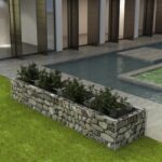 gabionovazonasplienas360x90x50cmcopyof8f8c6reference  belsilt Gabiono vazonas plienas 360x90x50 cm sidabro  tvirtas ir stilingas