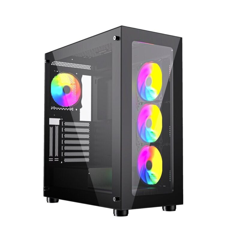 Gembird Fornax X450MAX Midi Tower korpusas su RGB apšvietimu