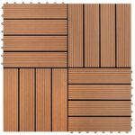 Rudos grindų plytelės 30x30 cm WPC  patvarios ir atsparios