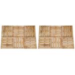 Grindų plytelės 50x50 cm iš pušies medienos  rudos