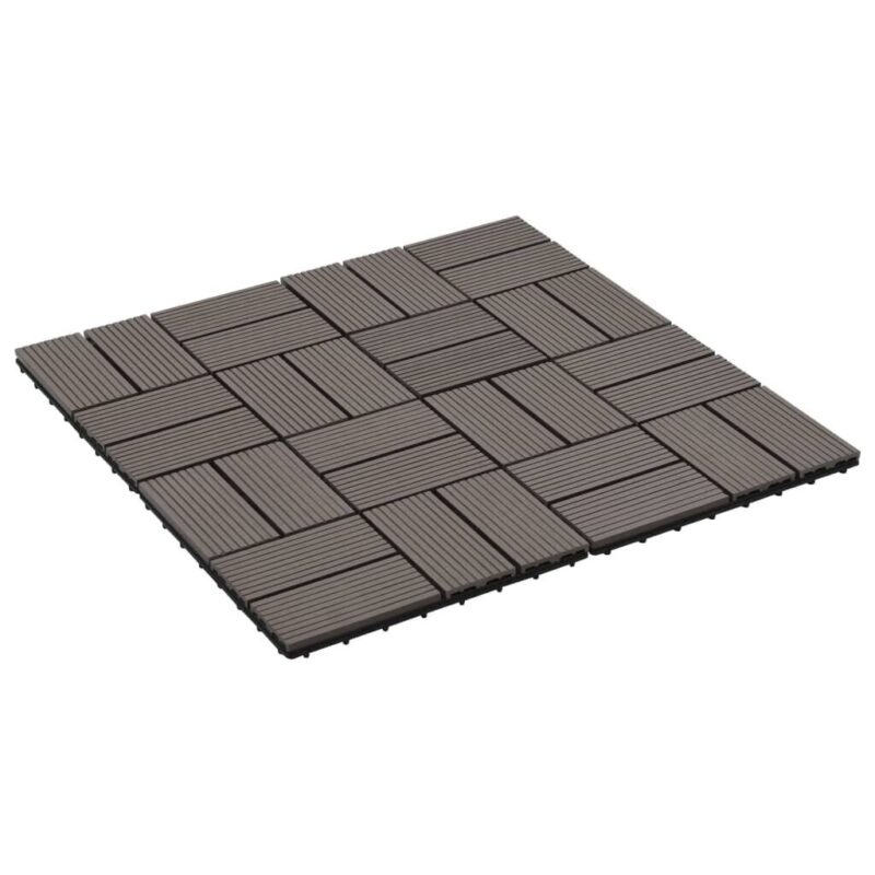 WPC grindų plytelės 30×30 cm rudos  patvarios ir atsparios