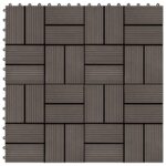 WPC grindų plytelės 30×30 cm rudos  patvarios ir atsparios