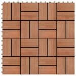 WPC grindų plytelės 30x30 cm rudos  patvarios ir lengvos montuoti