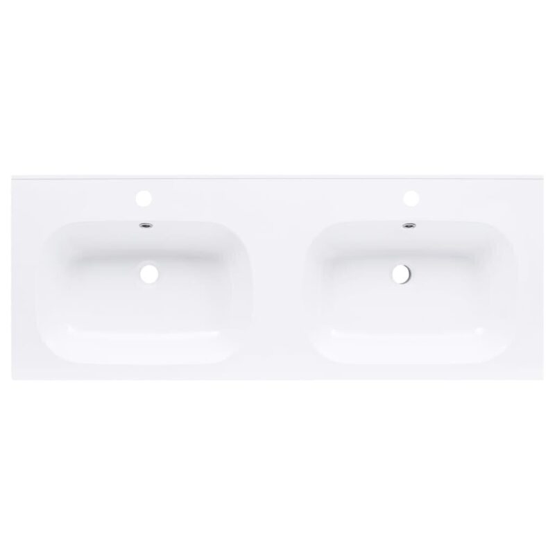 Įmontuojamas praustuvas vidaXL, 1205x460x145mm, baltas - Image 4