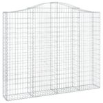 Išlenktas gabiono krepšys 200x30x160180 cm iš geležies | VidaXL