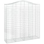 Išlenktas gabiono krepšys 200x50x200220 cm geležis