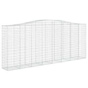 Išlenktas gabiono krepšys 400x50x160/180cm – patvarus sodo sprendimas