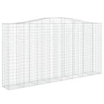 Išlenktas gabiono krepšys vidaXL  tvirta apsauga sode