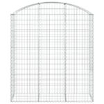 Išlenktas gabiono krepšys vidaXL 150x50x160180 cm