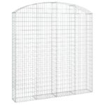 Išlenktas gabiono krepšys vidaXL 200x30x200220 cm