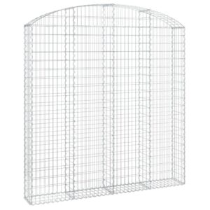 Išlenktas gabiono krepšys vidaXL 200x30x200220 cm