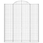 Išlenktas gabiono krepšys vidaXL 200x30x220240 cm  Belsilt