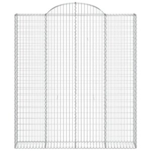 Išlenktas gabiono krepšys vidaXL 200x30x220/240 cm – Belsi.lt