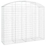 Išlenktas gabiono krepšys vidaXL 200x50x160180 cm  belsilt