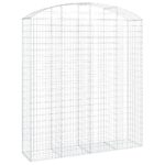 Išlenktas gabiono krepšys vidaXL 200x50x220240 cm  patvarus ir stang