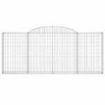 Išlenktas gabiono krepšys vidaXL 300x30x120140 cm  tvirtas ir ilgaam