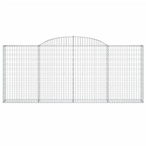 Išlenktas gabiono krepšys vidaXL 300x30x120140 cm  tvirtas ir ilgaam