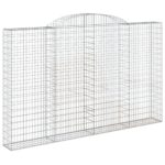 Išlenktas gabiono krepšys vidaXL 300x30x180200 cm