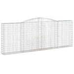 Išlenktas gabiono krepšys vidaXL 400x30x140160 cm  patvari apsauga