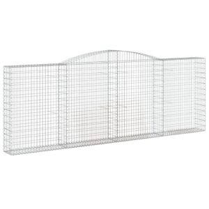 Išlenktas gabiono krepšys vidaXL 400x30x140/160 cm – patvari apsauga