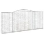 Išlenktas gabiono krepšys vidaXL 400x30x160180 cm  tvirtas sodo užt