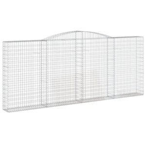 Išlenktas gabiono krepšys vidaXL 400x30x160/180 cm – tvirtas sodo užt