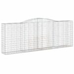 Išlenktas gabiono krepšys vidaXL 400x50x140160 cm  patvarus ir funkc