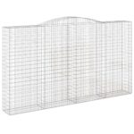 Išlenktas gabiono krepšys vidaXL 400x50x220240 cm  belsilt