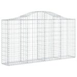 Išlenkti gabiono krepšiai 200x30x100120 cm 10 vnt