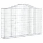 Išlenkti gabiono krepšiai 200x30x120140cm 12 vnt   belsilt