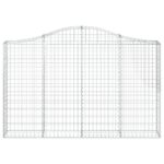 Išlenkti gabiono krepšiai 200x30x120140 cm 2 vnt  tvirti gabionai