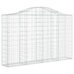 Išlenkti gabiono krepšiai 200x30x120140cm 3 vnt  patvarūs