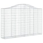 Išlenkti gabiono krepšiai 200x30x120140 cm 5 vnt