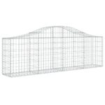 Išlenkti gabiono krepšiai 200x30x6080cm 4 vnt Sidabro