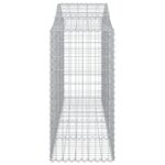 Išlenkti gabiono krepšiai 200x50x120140 cm 3 vnt Sidabro