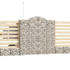 Išlenkti gabiono krepšiai 3vnt 200x30x220240cm  cinkuoti