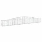 Išlenkti gabiono krepšiai 400x30x4060cm 2 vnt Sidabro