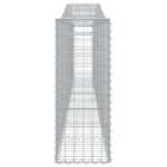 Išlenkti gabiono krepšiai 400x30x80100cm 3 vnt sidabro