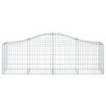 Išlenkti gabiono krepšiai 9vnt 200x50x6080cm iš cinkuotos geležies