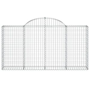 Išlenkti gabiono krepšiai vidaXL 200x30x100/120 cm – Belsi.lt