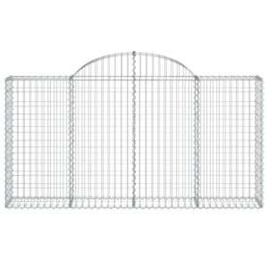 Išlenkti gabiono krepšiai vidaXL 200x30x100/120 cm