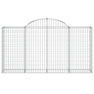 Išlenkti gabiono krepšiai vidaXL 200x30x100/120 cm – patvarūs sodo užt