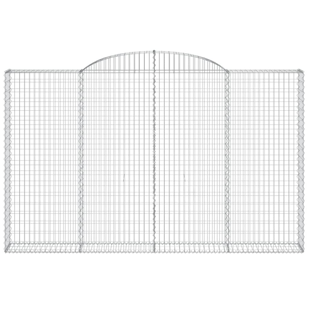 islenktigabionokrepsiaividaxl200x30x180200cma3c50internetureference belsilt Išlenkti gabiono krepšiai vidaXL 200x30x180200 cm stabilūs ir patik
