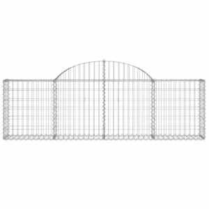 Išlenkti gabiono krepšiai vidaXL 200x30x60/80 cm – tvirti ir patvarūs