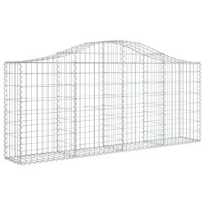 Išlenkti gabiono krepšiai vidaXL 200x30x80/100 cm – patvarūs ir stilia