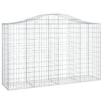 Išlenkti gabiono krepšiai vidaXL 200x50x120140cm  patvarūs